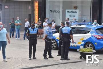 Telde despide con honores y lágrimas a su agente Martín Calzada (Foto Francisco Javier Santana)